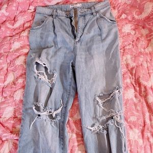 Garage ripped mom jeans